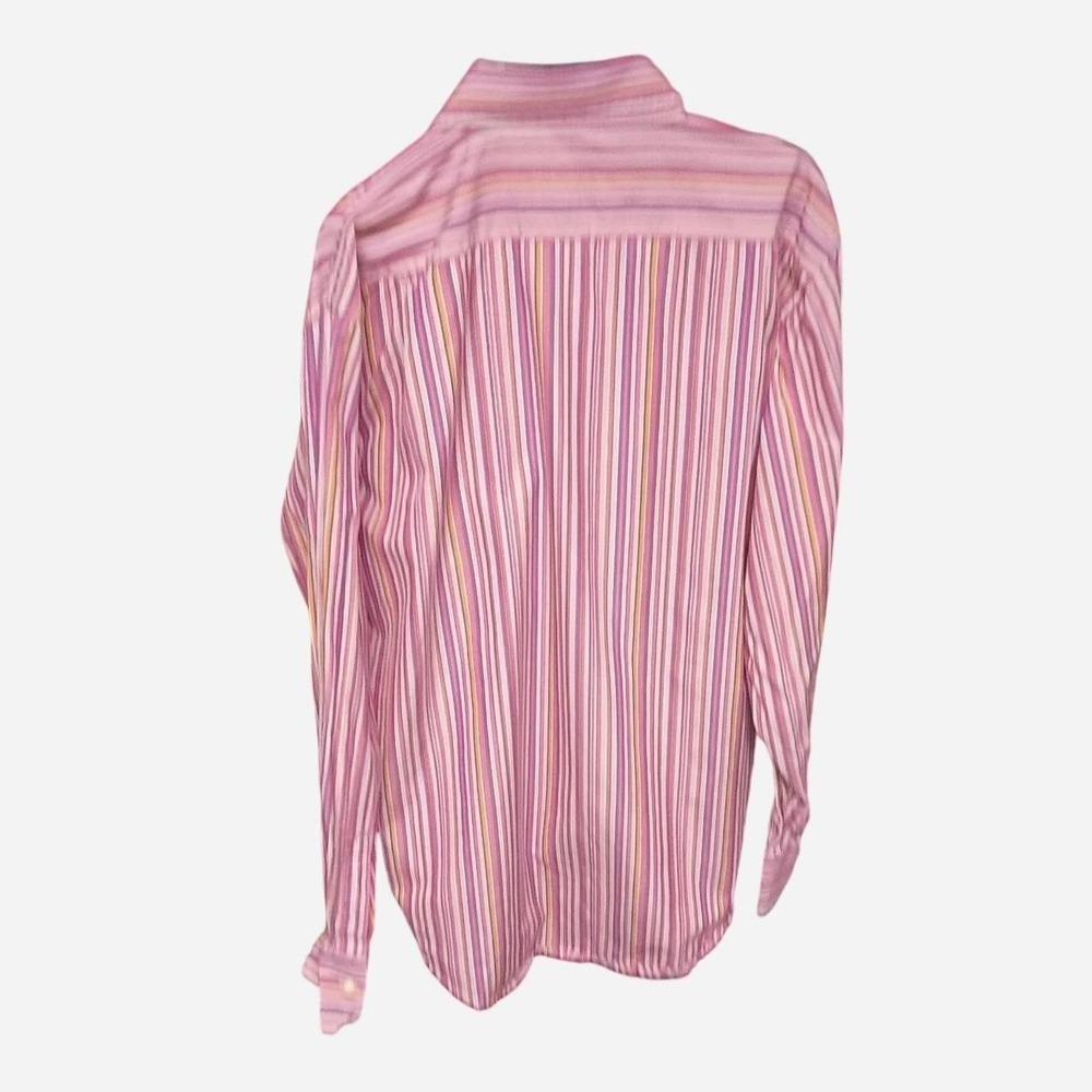 Ralph Lauren Pink Striped Button-Up Shirt Size Medium - Picture 4 of 6